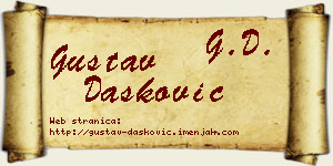 Gustav Dašković vizit kartica